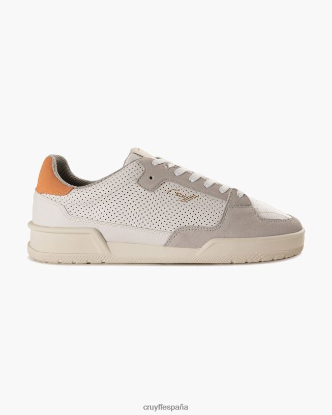 Copa gemela heredada Cruyff hombres blanco/naranja D6DNB154 zapatillas