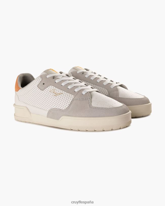 Copa gemela heredada Cruyff hombres blanco/naranja D6DNB154 zapatillas