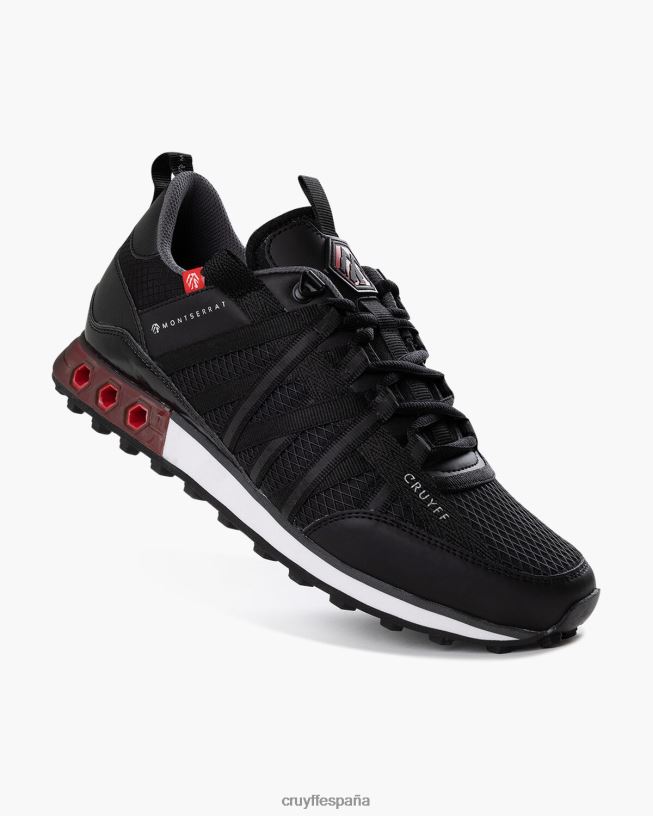 Feia Montserrat Cruyff hombres negro/rojo D6DNB273 zapatillas