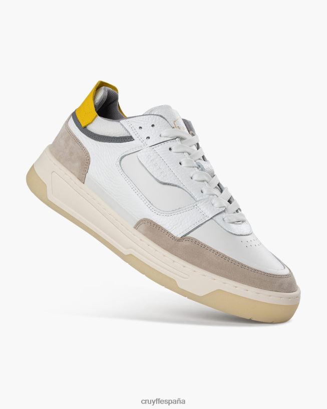 Nemes medio Cruyff hombres blanco amarillo D6DNB283 zapatillas