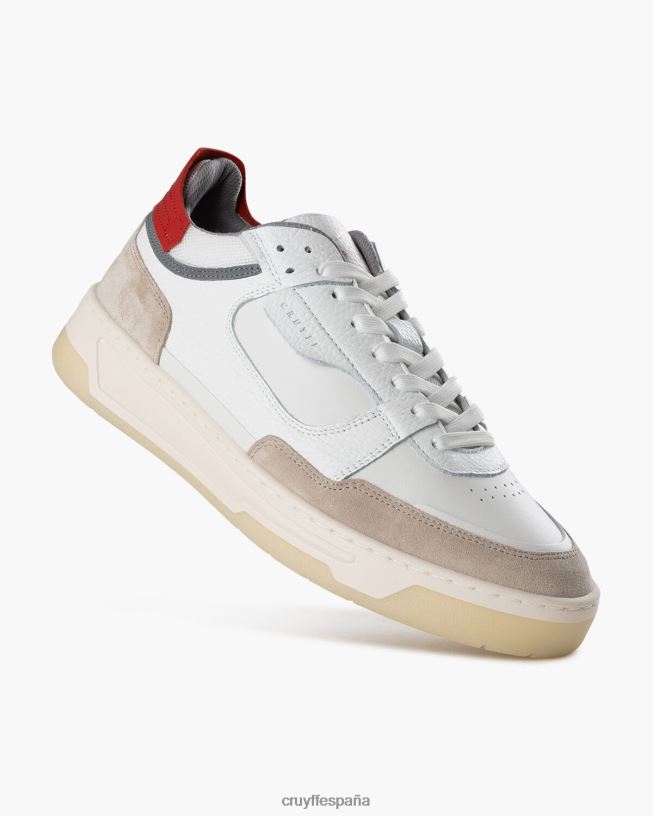 Nemes medio Cruyff hombres blanco rojo D6DNB290 zapatillas