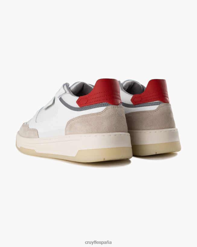 Nemes medio Cruyff hombres blanco rojo D6DNB290 zapatillas