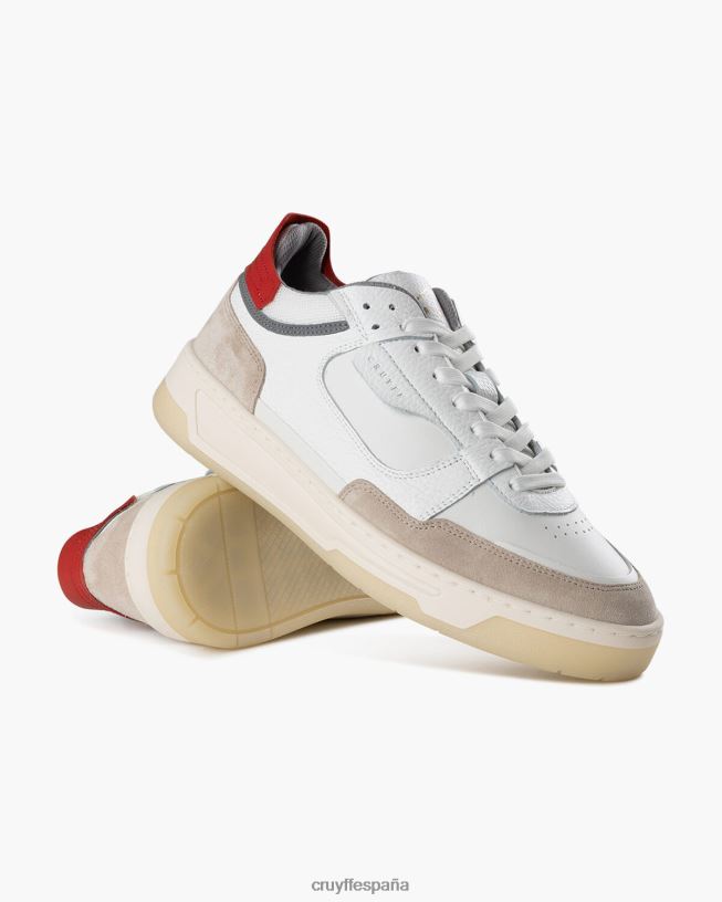 Nemes medio Cruyff hombres blanco rojo D6DNB290 zapatillas