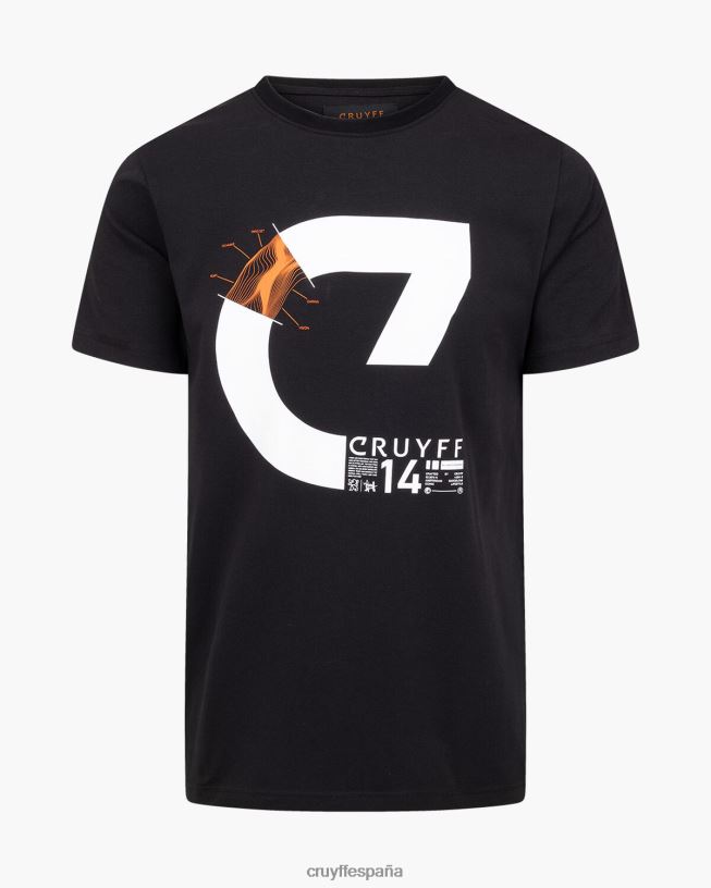 alan ss camiseta Cruyff hombres negro D6DNB177 camiseta