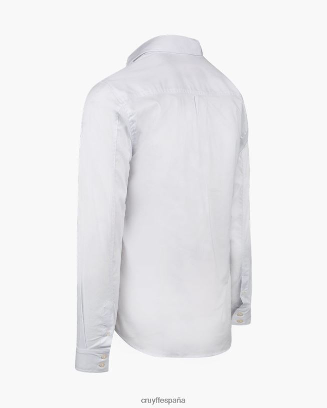 camisa con estampado de siva Cruyff hombres blanco D6DNB887 camisa
