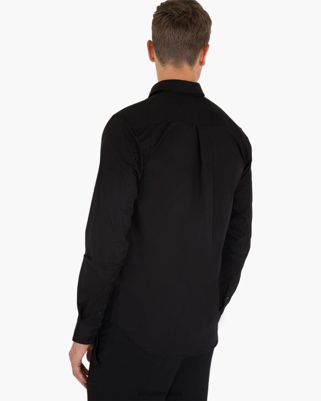 camisa con estampado de siva Cruyff hombres negro D6DNB888 camisa