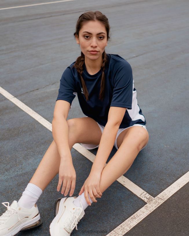 camisa de giro tecnológico Cruyff hombres azul marino/blanco D6DNB632 camiseta