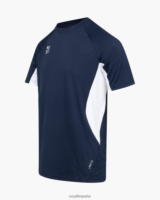 camisa de giro tecnológico Cruyff hombres azul marino/blanco D6DNB632 camiseta
