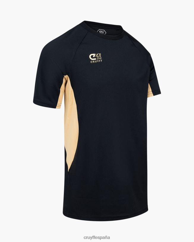 camisa de giro tecnológico Cruyff hombres oro negro D6DNB634 camiseta