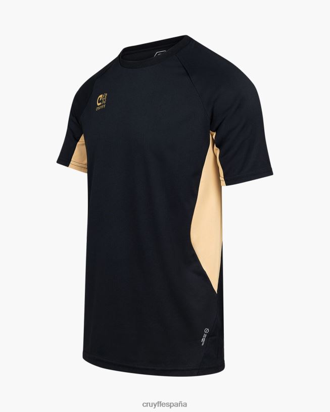 camisa de giro tecnológico Cruyff hombres oro negro D6DNB634 camiseta