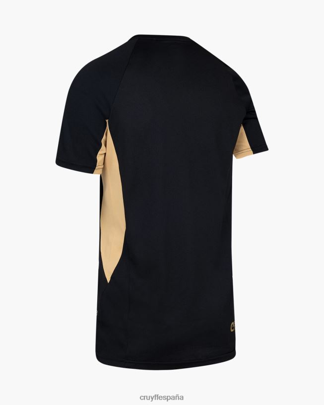 camisa de giro tecnológico Cruyff hombres oro negro D6DNB634 camiseta