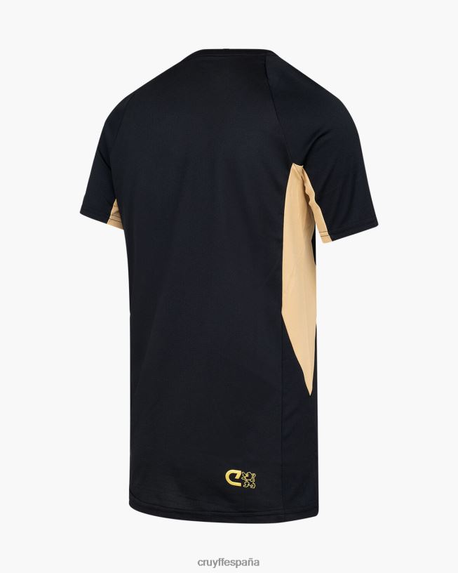 camisa de giro tecnológico Cruyff hombres oro negro D6DNB634 camiseta