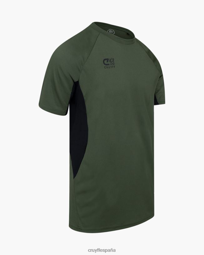 camisa de giro tecnológico Cruyff hombres verde/negro D6DNB631 camiseta