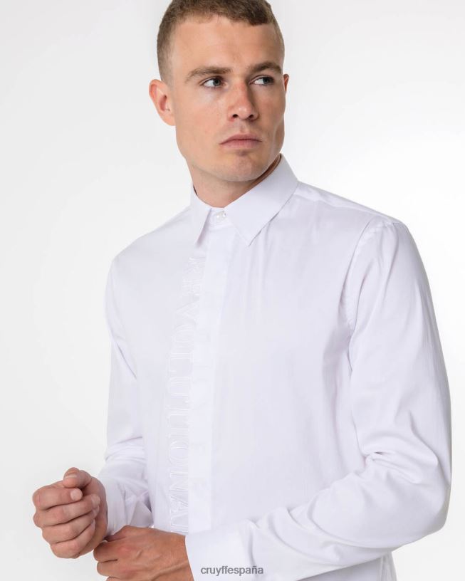 camisa jiron Cruyff hombres blanco D6DNB447 camisa