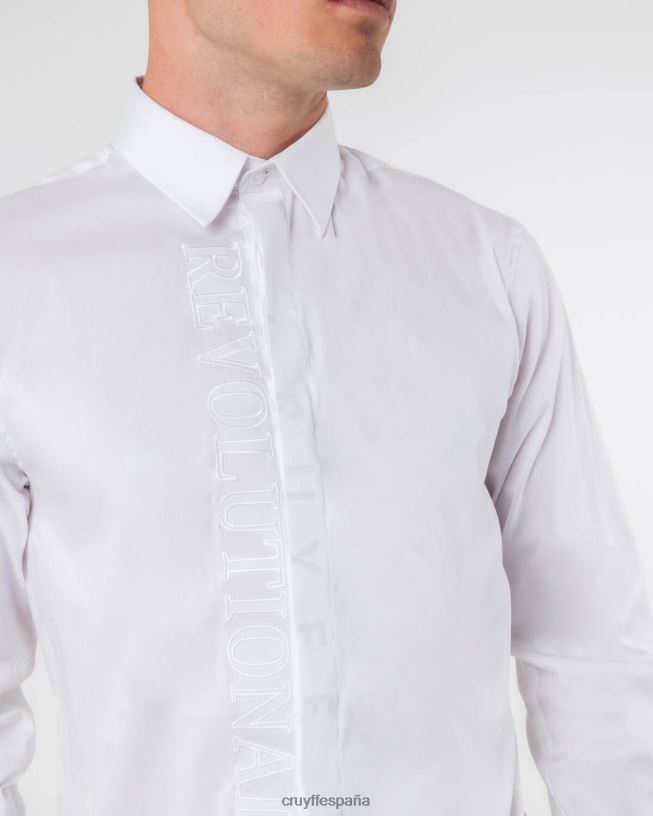 camisa jiron Cruyff hombres blanco D6DNB447 camisa