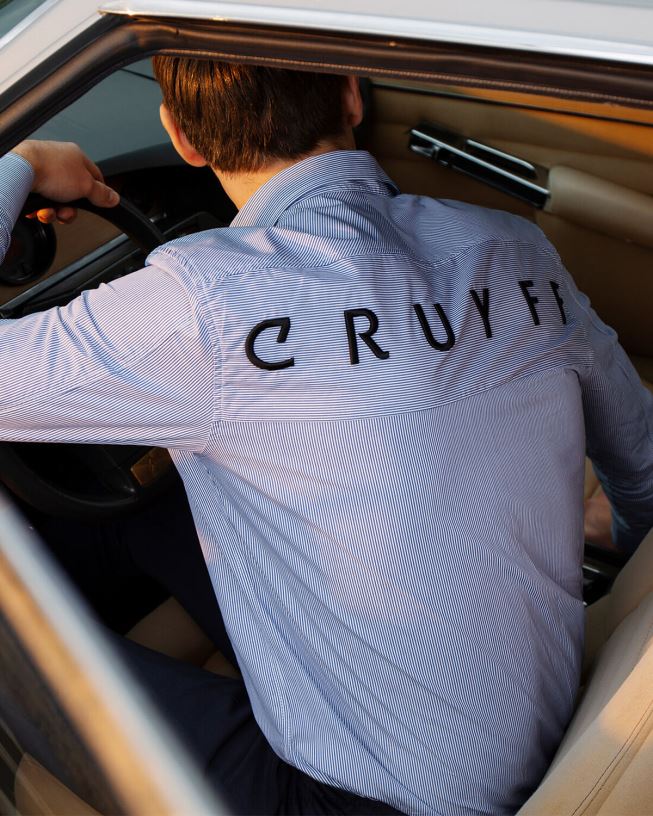 camisa rayas rey de aragón Cruyff hombres azul blanco D6DNB853 camisa