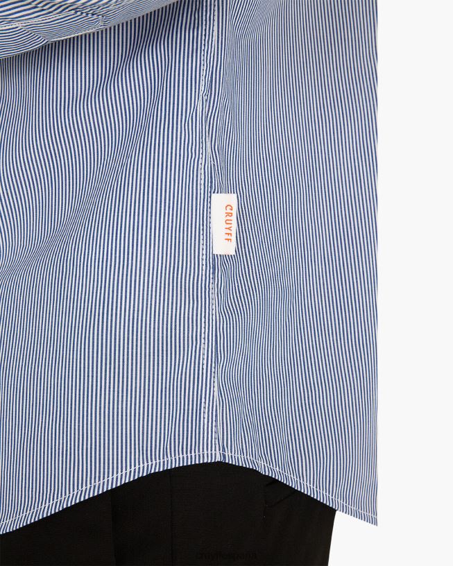 camisa rayas rey de aragón Cruyff hombres azul blanco D6DNB853 camisa