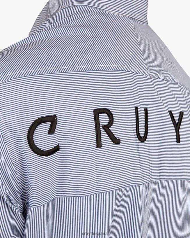 camisa rayas rey de aragón Cruyff hombres azul blanco D6DNB853 camisa