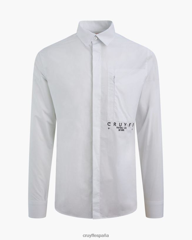 camisa yago Cruyff hombres blanco D6DNB835 camisa