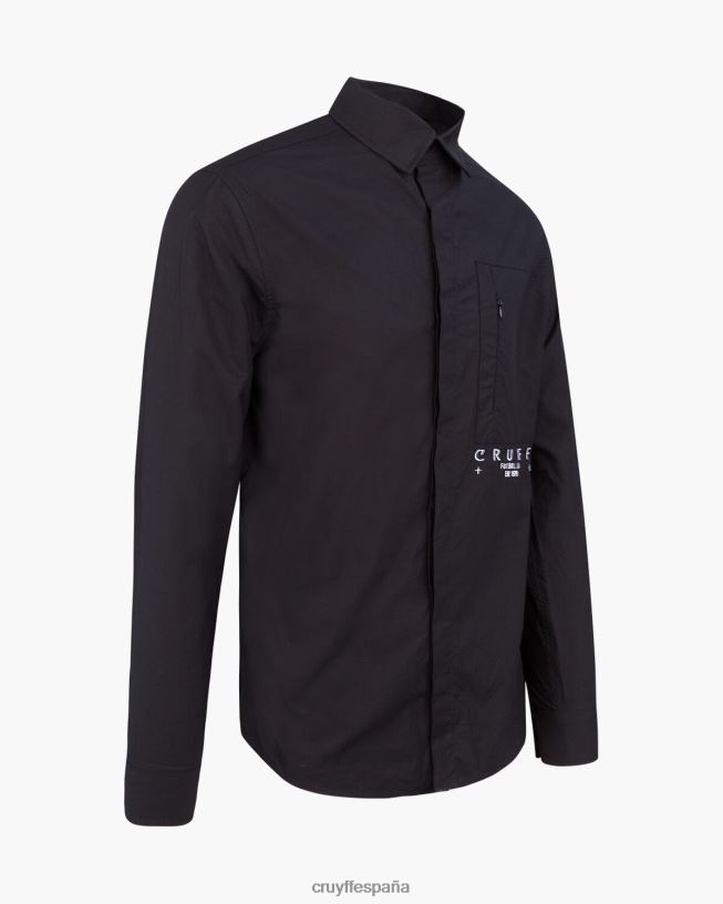 camisa yago Cruyff hombres negro D6DNB834 camisa