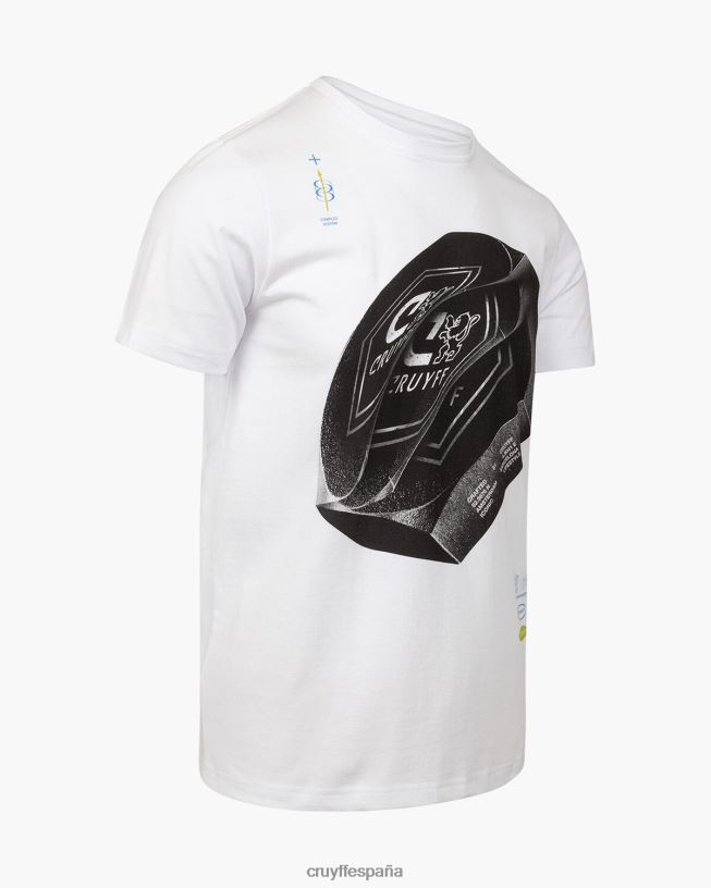 camiseta alex Cruyff hombres blanco D6DNB199 camiseta