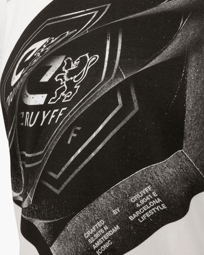 camiseta alex Cruyff hombres blanco D6DNB199 camiseta