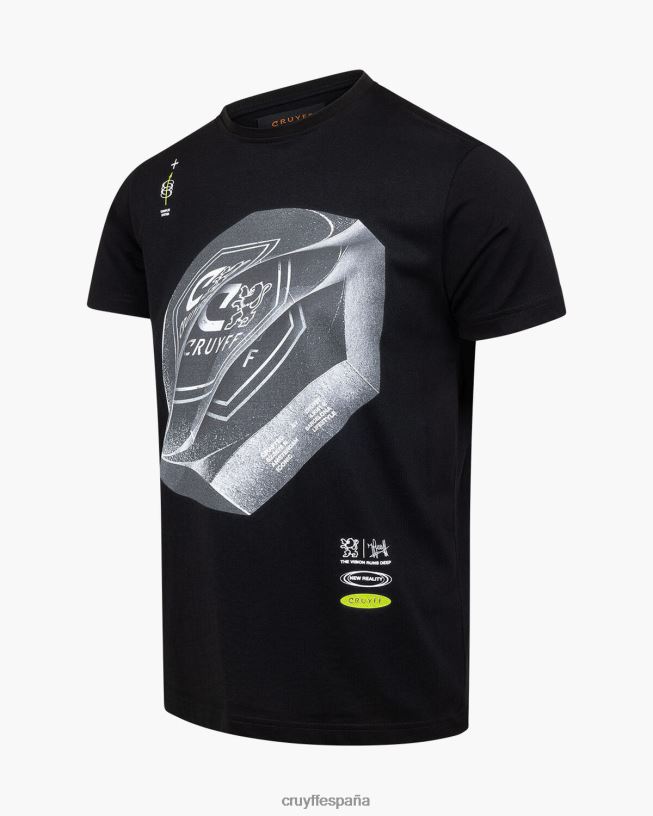 camiseta alex Cruyff hombres negro D6DNB198 camiseta