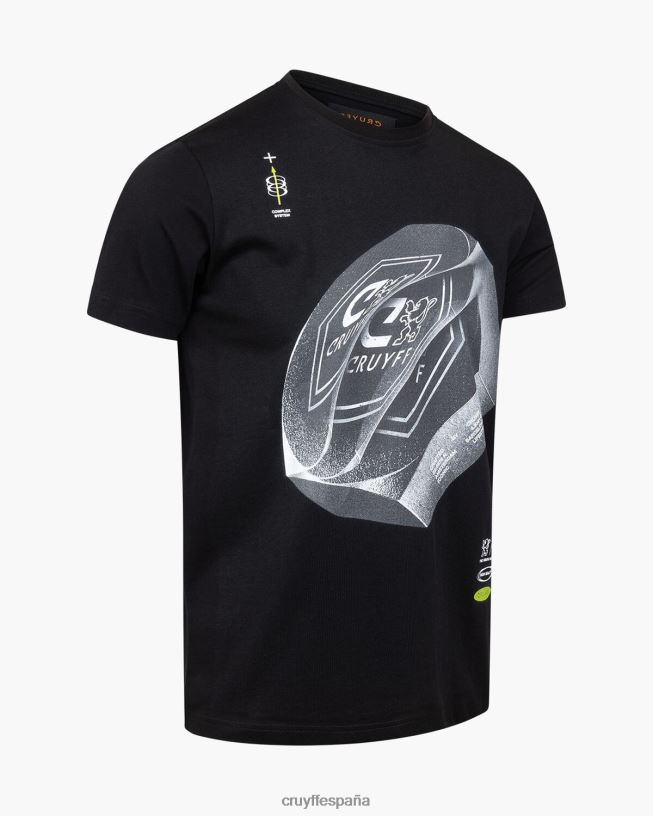 camiseta alex Cruyff hombres negro D6DNB198 camiseta