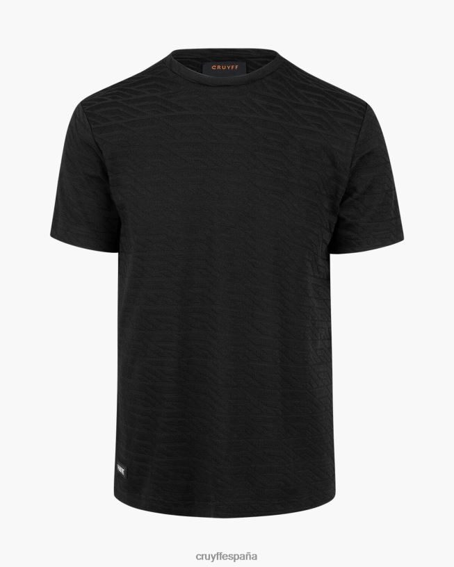 camiseta casco jacquard Cruyff hombres negro D6DNB503 camiseta