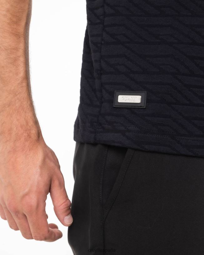 camiseta casco jacquard Cruyff hombres negro D6DNB503 camiseta