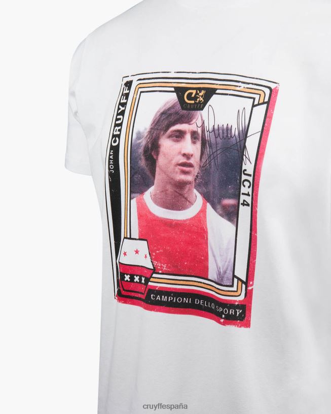 camiseta conmemorativa ams Cruyff hombres blanco D6DNB819 camiseta
