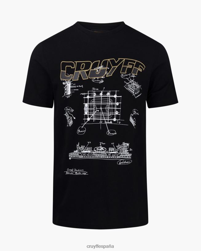 camiseta de aimar Cruyff hombres negro D6DNB886 camiseta