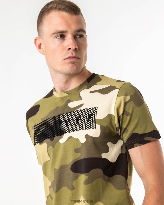 camiseta de camuflaje Cruyff hombres ejercito verde D6DNB602 camiseta