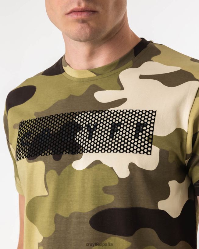 camiseta de camuflaje Cruyff hombres ejercito verde D6DNB602 camiseta