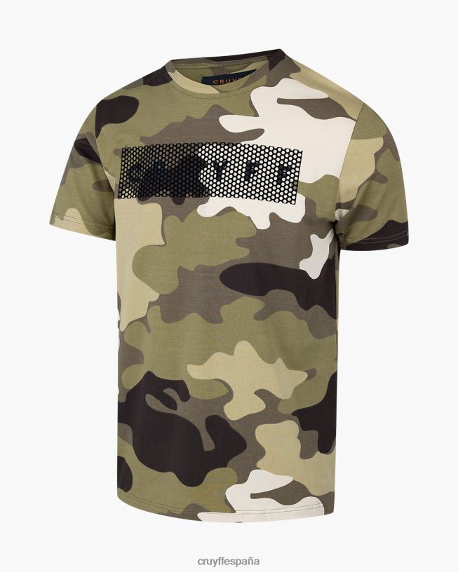 camiseta de camuflaje Cruyff hombres ejercito verde D6DNB602 camiseta