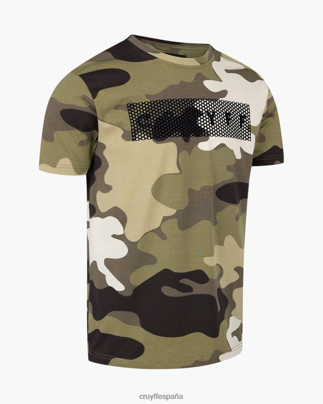 camiseta de camuflaje Cruyff hombres ejercito verde D6DNB602 camiseta