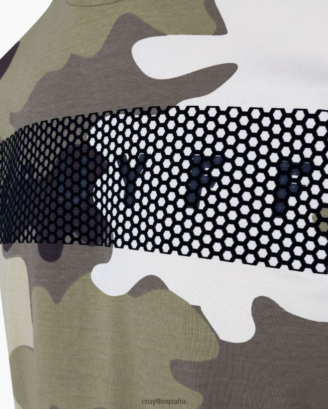 camiseta de camuflaje Cruyff hombres ejercito verde D6DNB602 camiseta