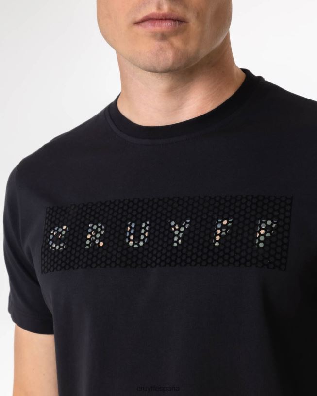 camiseta de camuflaje Cruyff hombres negro D6DNB603 camiseta