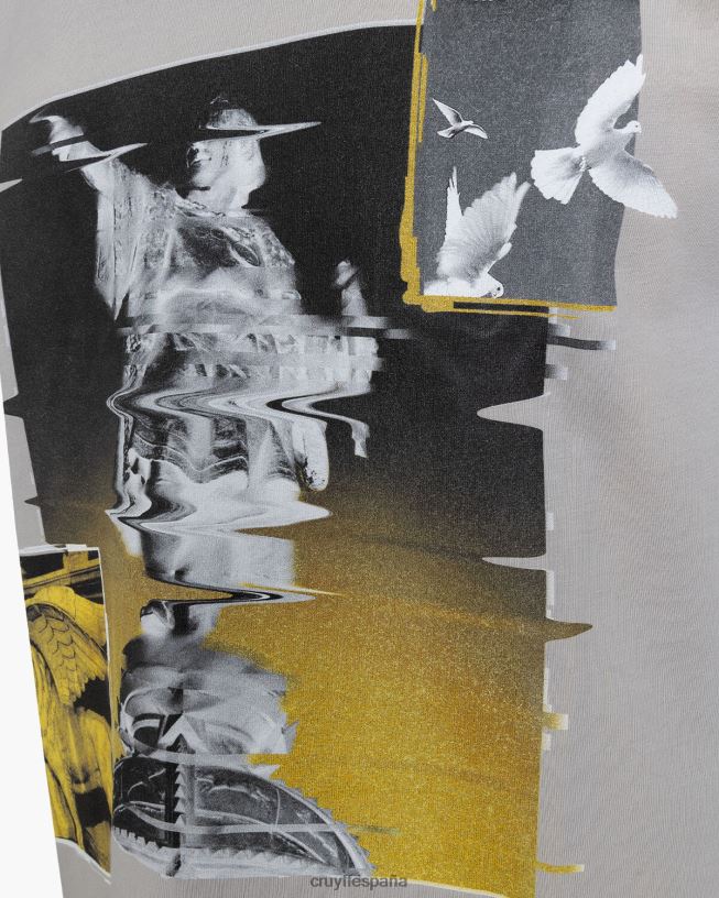 camiseta de colombo Cruyff hombres gris claro D6DNB256 camiseta