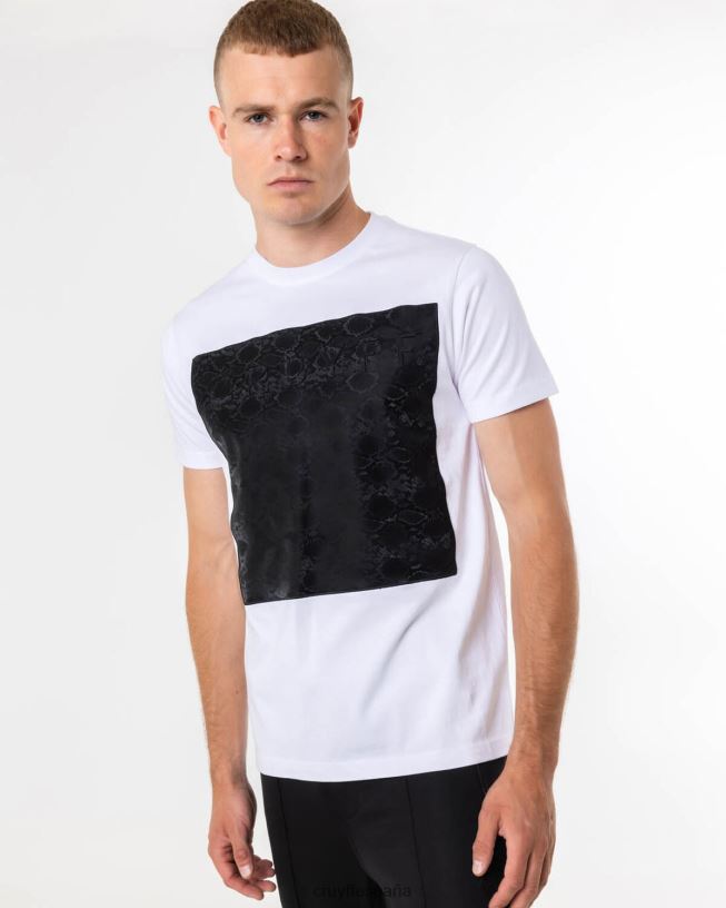 camiseta de culebra Cruyff hombres blanco D6DNB576 camiseta