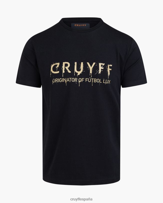 camiseta de grafiti Cruyff hombres negro D6DNB405 camiseta
