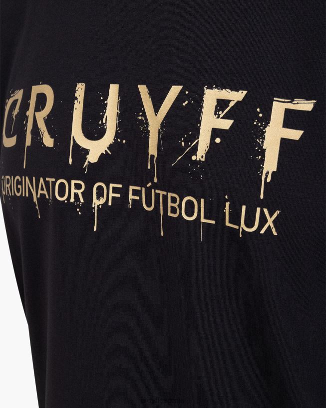 camiseta de grafiti Cruyff hombres negro D6DNB405 camiseta