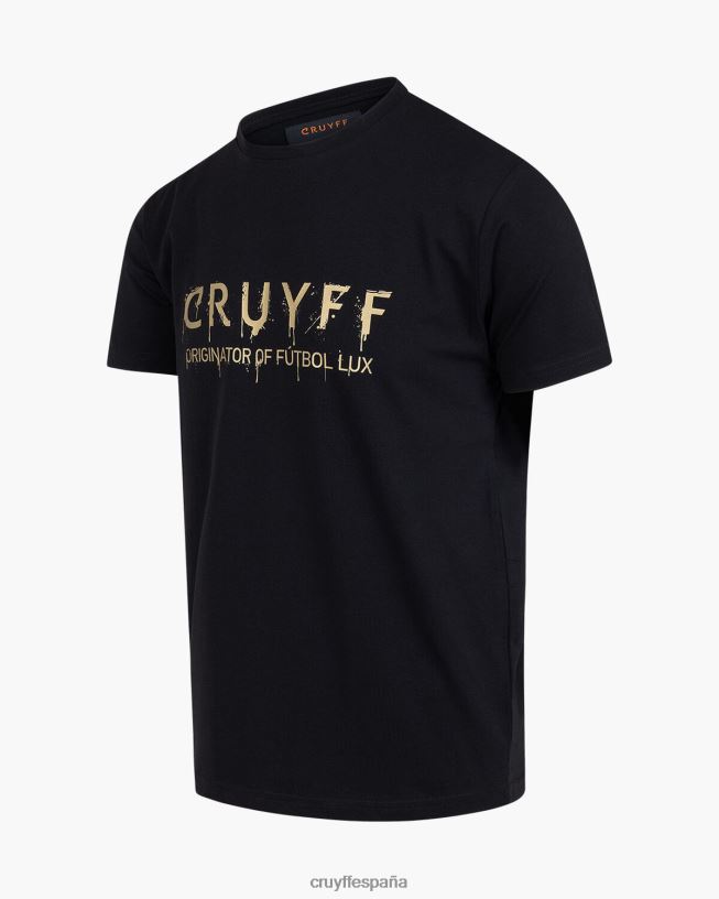 camiseta de grafiti Cruyff hombres negro D6DNB405 camiseta