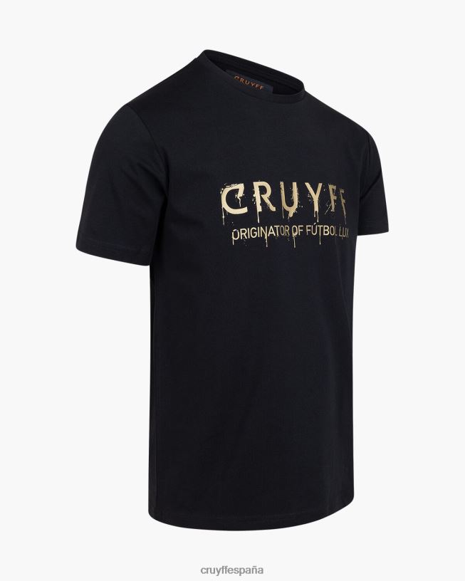 camiseta de grafiti Cruyff hombres negro D6DNB405 camiseta