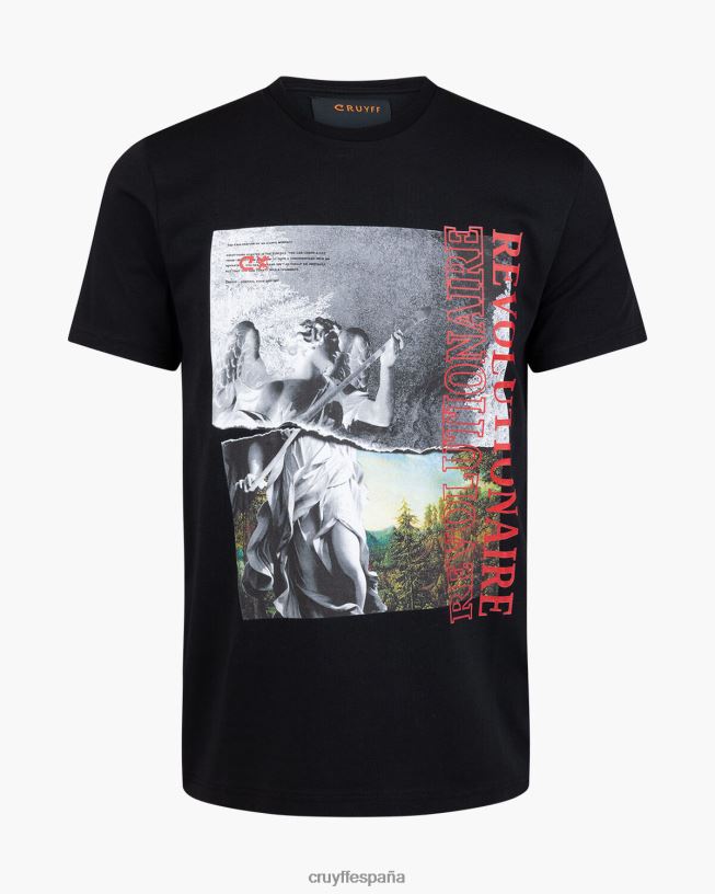 camiseta de los ángeles Cruyff hombres negro D6DNB1308 camiseta