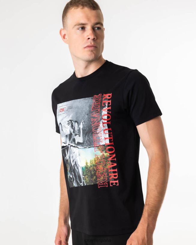 camiseta de los ángeles Cruyff hombres negro D6DNB1308 camiseta