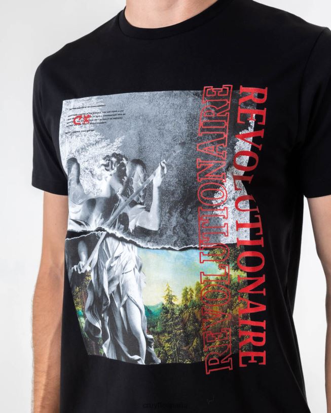 camiseta de los ángeles Cruyff hombres negro D6DNB1308 camiseta