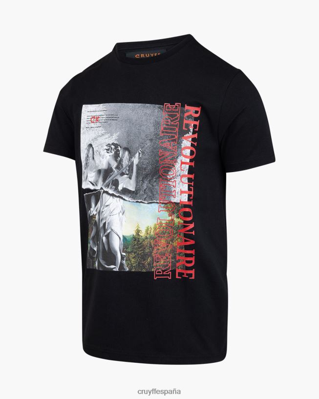 camiseta de los ángeles Cruyff hombres negro D6DNB1308 camiseta