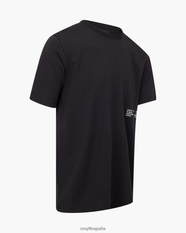 camiseta de mica Cruyff hombres negro D6DNB78 camiseta