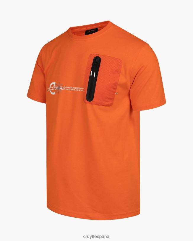 camiseta de rayos Cruyff hombres naranja D6DNB206 camiseta